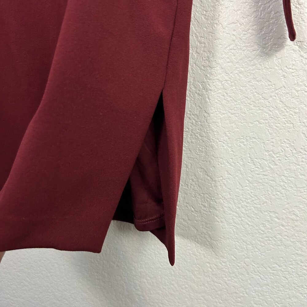 Express Burgundy Side Tie Pencil Skirt - Picture 4 of 5
